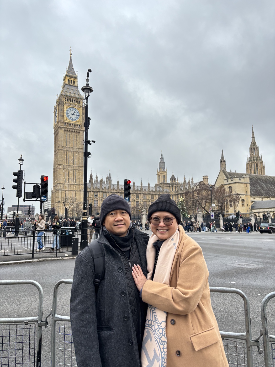 Elsbeth and Nathaniel near Big Ben