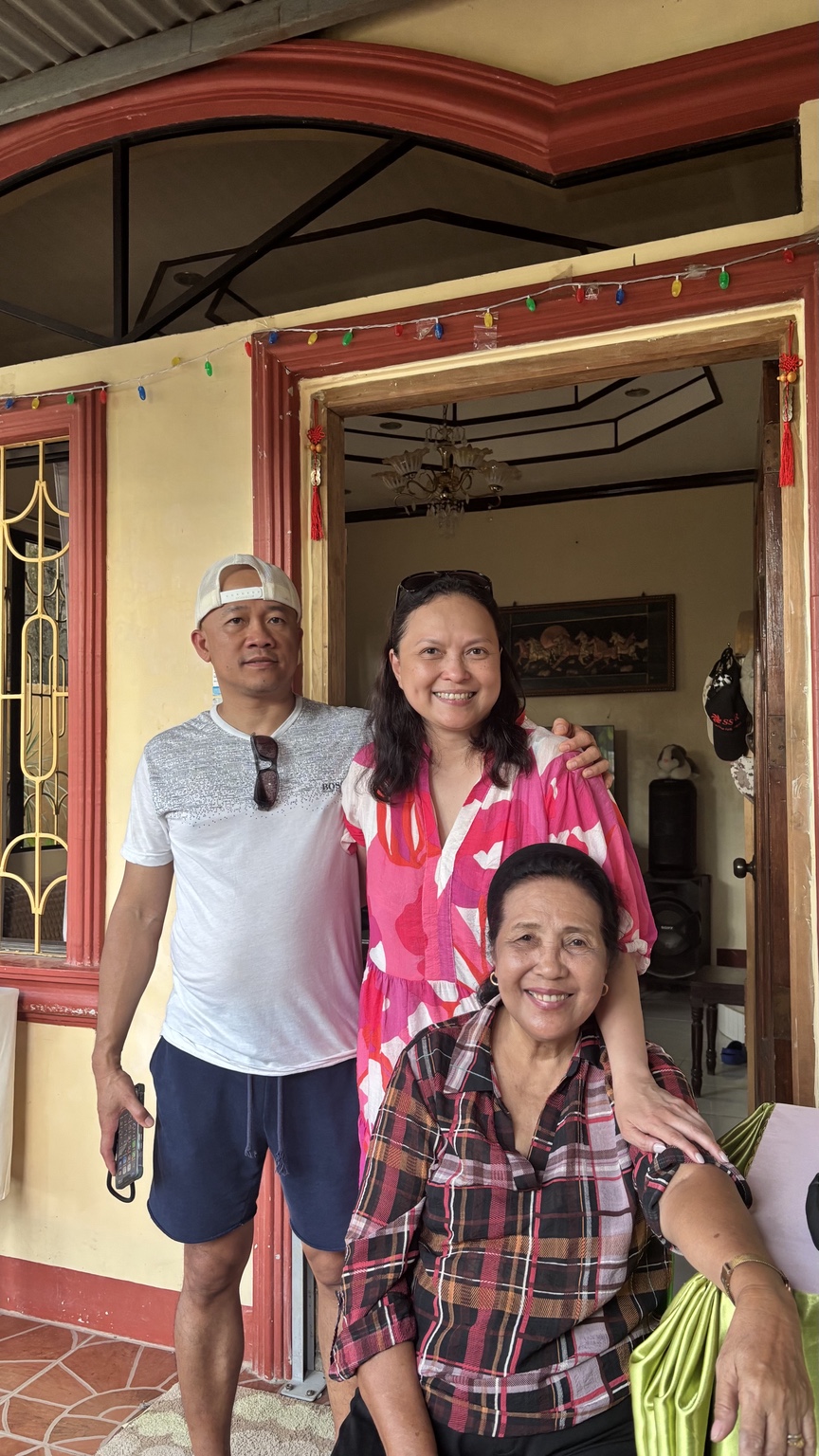 Family gathered at home
