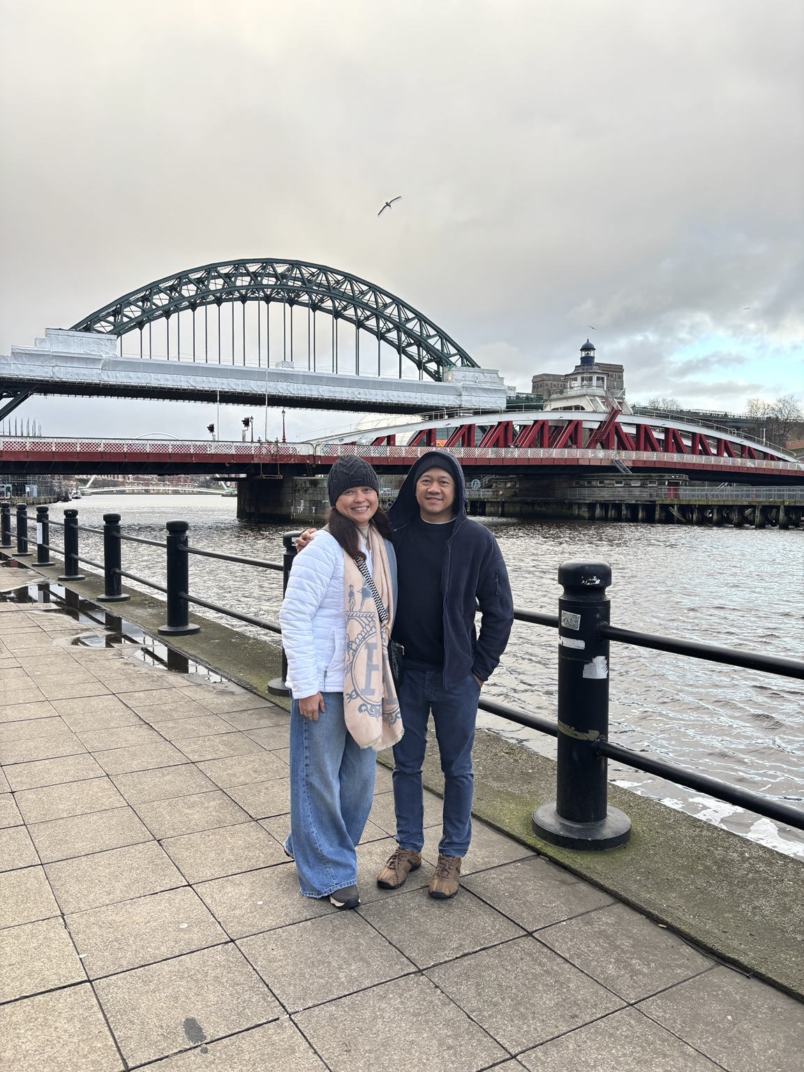 Elsbeth and Nathaniel by the riverside
